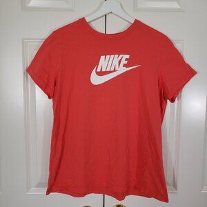 Nike Shirt Womens XL Salmon Pink Coral Short Sleeve The Nike Tee Logo Swoosh Top